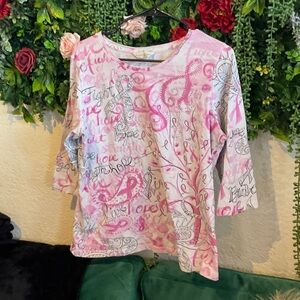 Pink Breast Cancer Awareness Graphic Tee